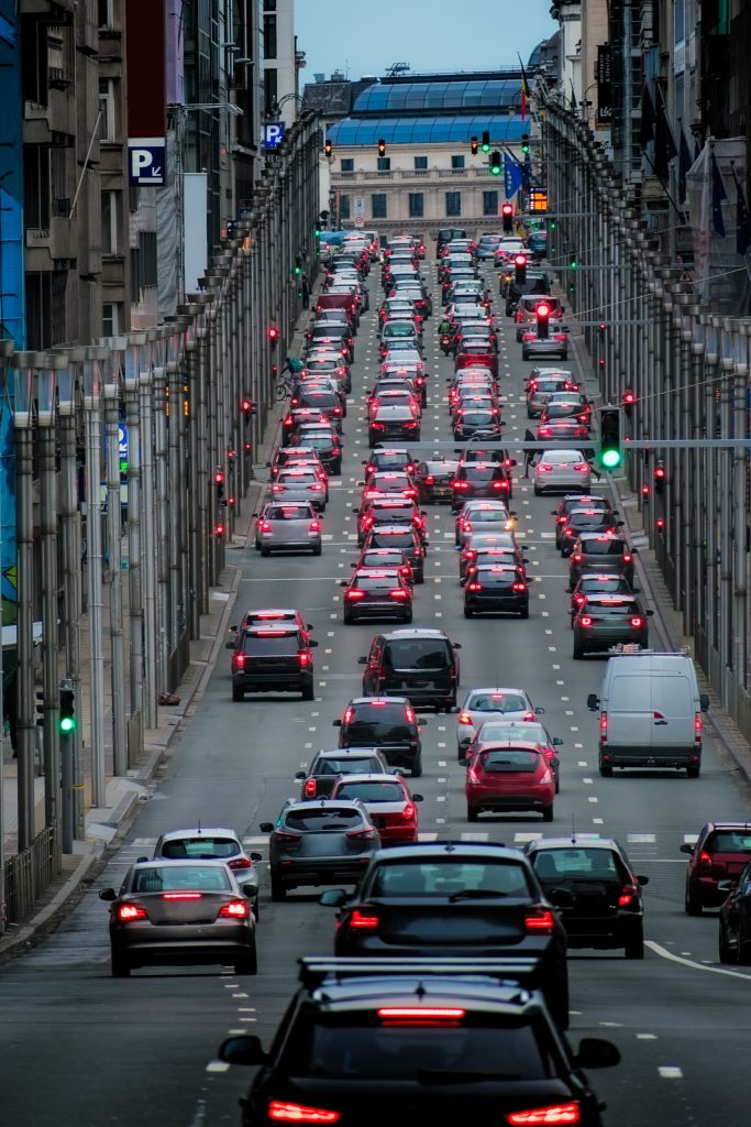 vertical shot of traffic jam in a city 2023 11 27 04 51 50 utc